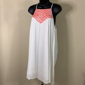 JAIME , Large, White and Coral Dress